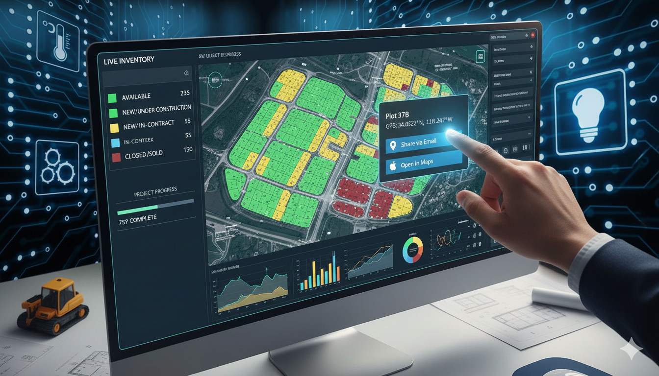 Customer navigation to home plots